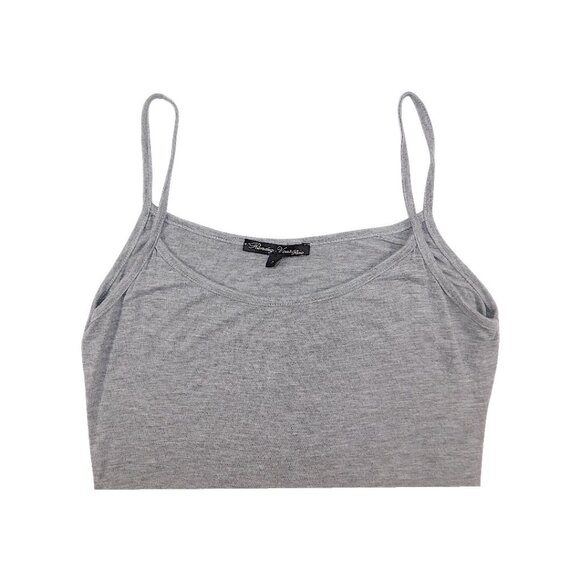 Rendez-Vous Paris Gray Spaghetti Strap Tank Top Size 3 - Picture 3 of 6